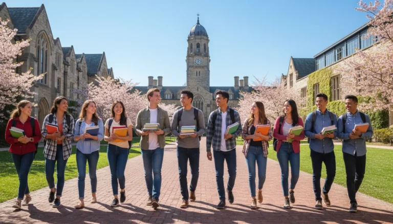 College students on campus, representing educational opportunity and financial aid access.