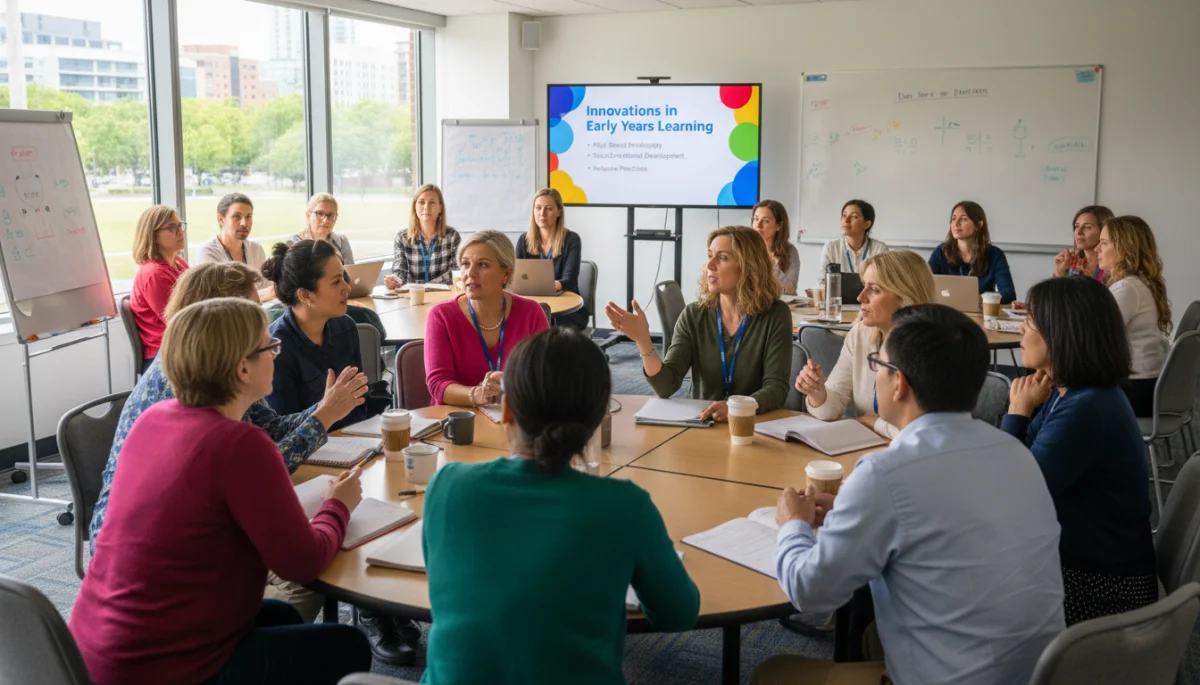 Early childhood educators in a professional development workshop