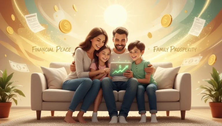 Smiling family benefiting from 2026 EITC financial relief