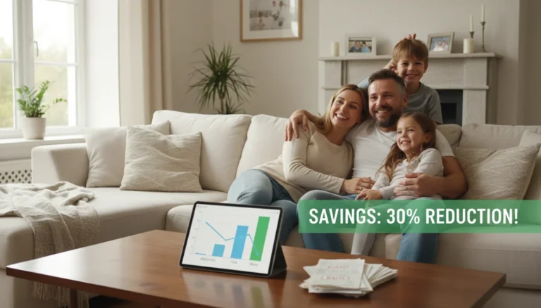 Happy family saving money on utility bills with 2026 assistance programs.