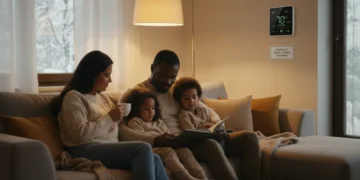 Family enjoying a warm home thanks to energy assistance programs