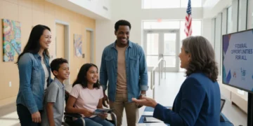 Family receiving federal grant information for special needs child
