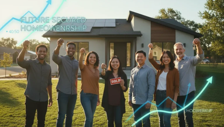 Homeowners celebrating financial relief from mortgage programs