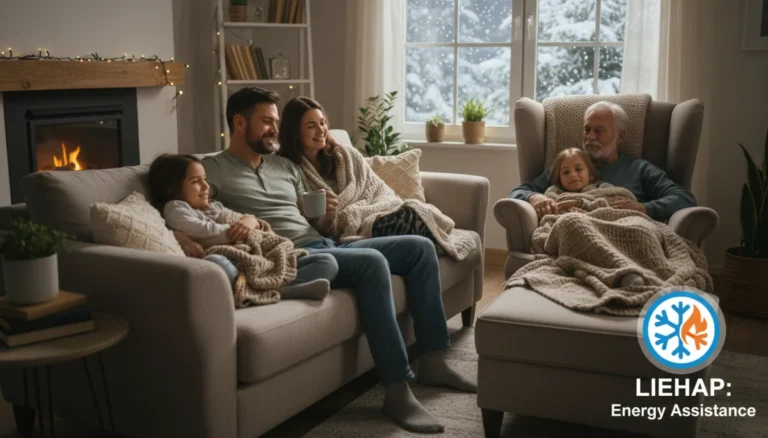 Family comfortable at home, symbolizing LIHEAP energy assistance benefits