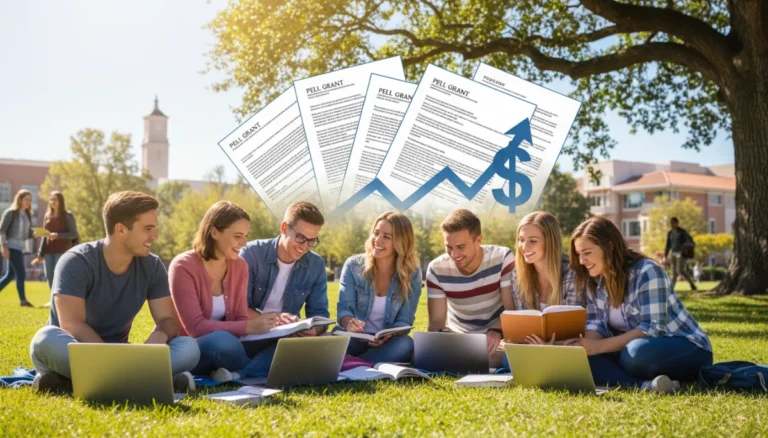 College students studying, symbolizing Pell Grant financial aid