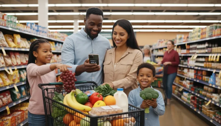 Family grocery shopping with SNAP benefits in 2026