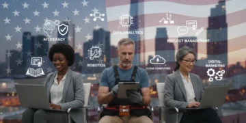 Diverse US workers learning with micro-credentials