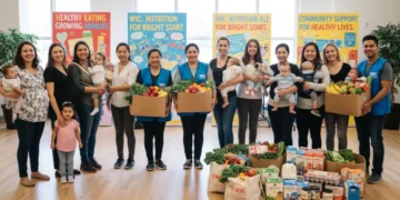 Diverse families receiving WIC food benefits