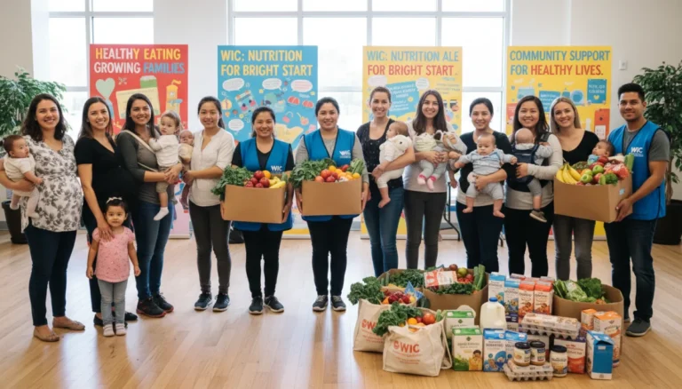 Diverse families receiving WIC food benefits