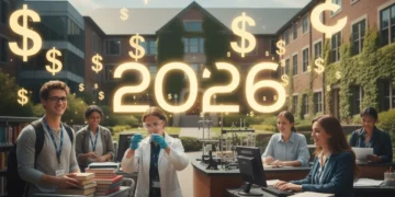 College students working on campus through the Federal Work-Study Program 2026