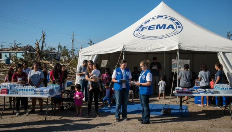 FEMA aid center assisting disaster survivors in 2026